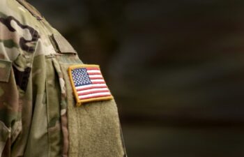 Memorial day. Veterans Day. American Soldiers Saluting. US Army. Military of USA . empty space for text